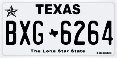 TX license plate BXG6264