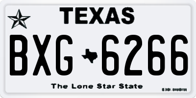 TX license plate BXG6266