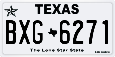 TX license plate BXG6271