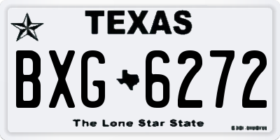 TX license plate BXG6272