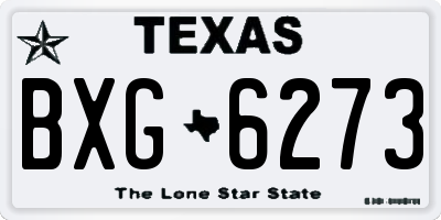 TX license plate BXG6273