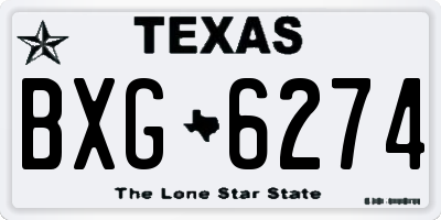 TX license plate BXG6274