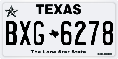 TX license plate BXG6278