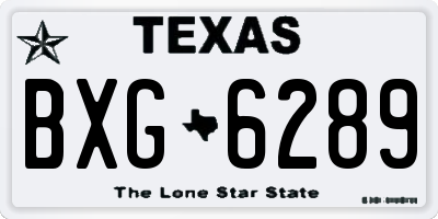 TX license plate BXG6289