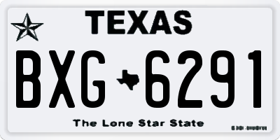 TX license plate BXG6291