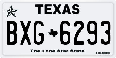 TX license plate BXG6293