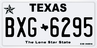 TX license plate BXG6295