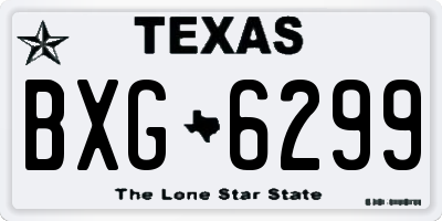 TX license plate BXG6299