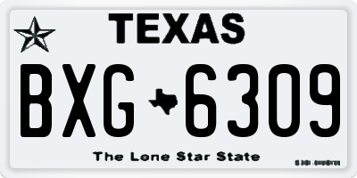 TX license plate BXG6309