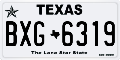 TX license plate BXG6319