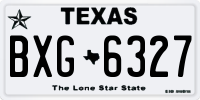 TX license plate BXG6327
