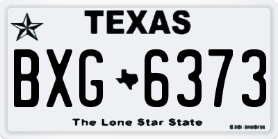 TX license plate BXG6373