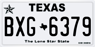 TX license plate BXG6379