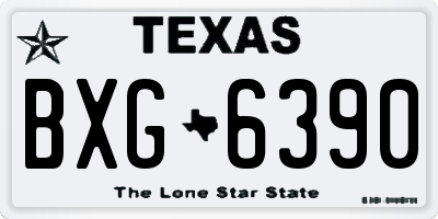 TX license plate BXG6390