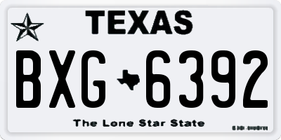 TX license plate BXG6392