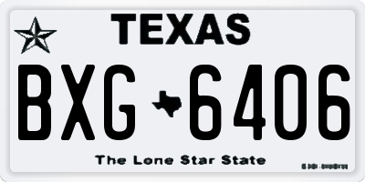TX license plate BXG6406