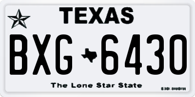 TX license plate BXG6430