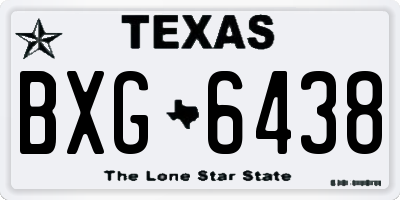 TX license plate BXG6438