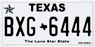 TX license plate BXG6444