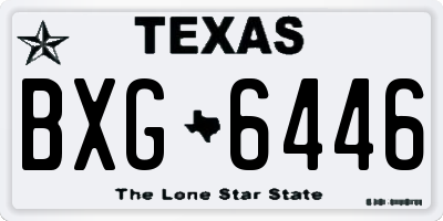 TX license plate BXG6446