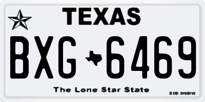TX license plate BXG6469