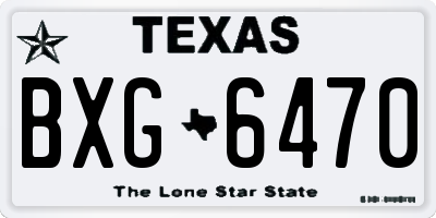 TX license plate BXG6470