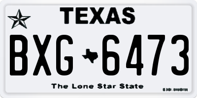 TX license plate BXG6473
