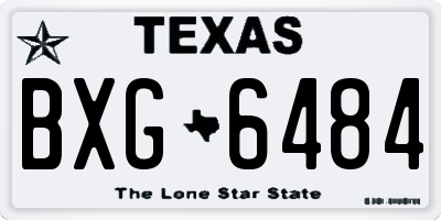 TX license plate BXG6484