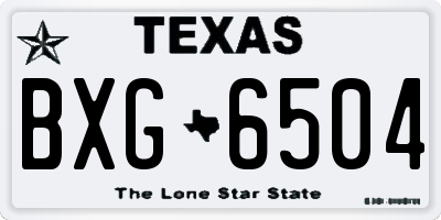 TX license plate BXG6504