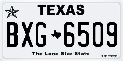 TX license plate BXG6509