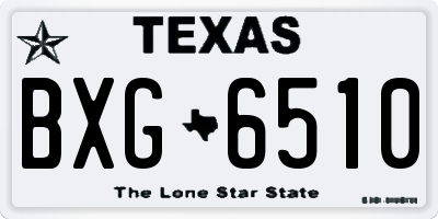 TX license plate BXG6510