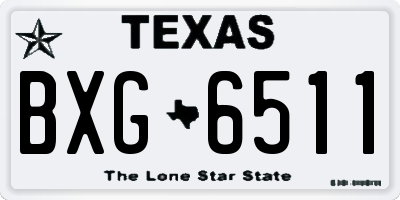 TX license plate BXG6511