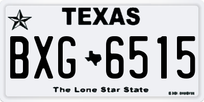 TX license plate BXG6515