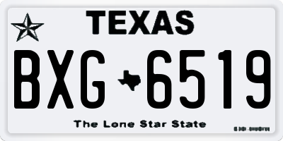 TX license plate BXG6519