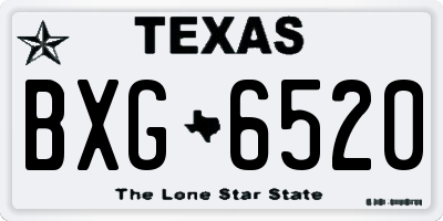 TX license plate BXG6520