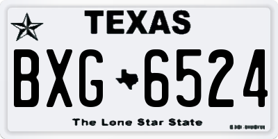 TX license plate BXG6524