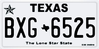 TX license plate BXG6525