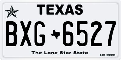 TX license plate BXG6527