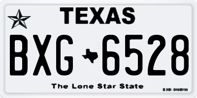 TX license plate BXG6528