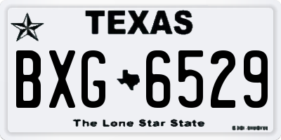 TX license plate BXG6529