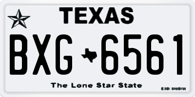 TX license plate BXG6561