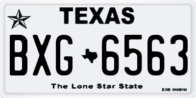 TX license plate BXG6563