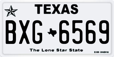 TX license plate BXG6569