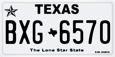TX license plate BXG6570