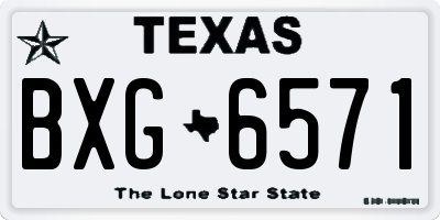 TX license plate BXG6571