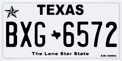 TX license plate BXG6572