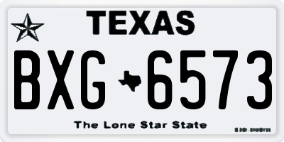 TX license plate BXG6573