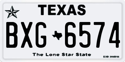 TX license plate BXG6574