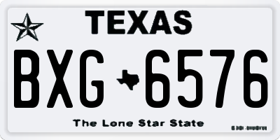 TX license plate BXG6576