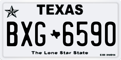 TX license plate BXG6590